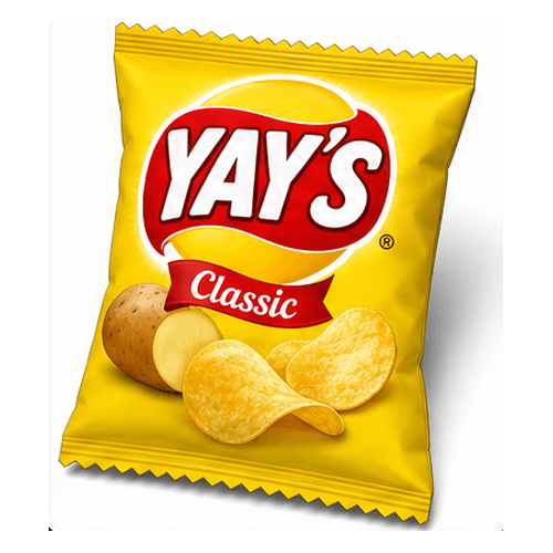 YAY'S Çıtır Cips Paketi Paper Squishy Yapımı 3D Tamamlanmış Bitmiş Hali Önizleme - Kağıt Sukuşi
