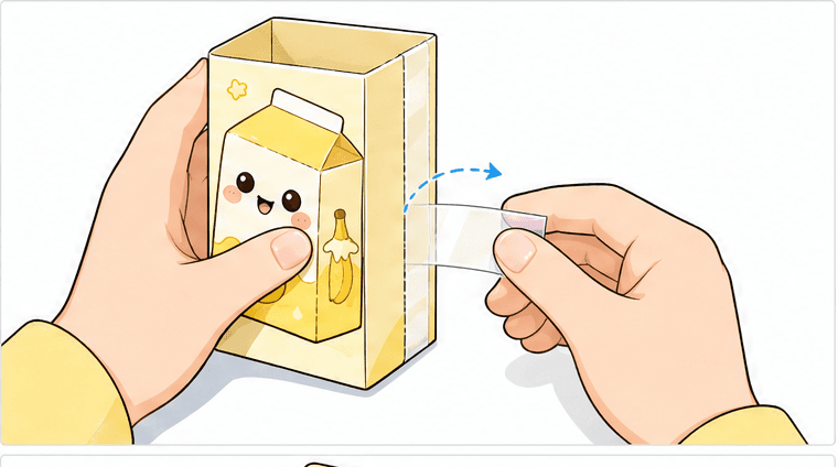 Pastel Muzlu Süt Kutusu (Gable Box) Paper Squishy Yapımı - 6. Adım: 3D Dikdörtgen Prizma Kutusunu Oluştur 📦 Kağıt Sukuşi Yapım Aşaması