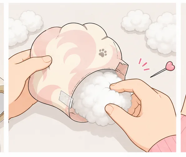 Minnoş Kedi Patisi Paper Squishy Yapımı - 5. Adım: Boncuk Elyaf Doldur & Açıklığı Kapat ☁️ Kağıt Sukuşi Yapım Aşaması