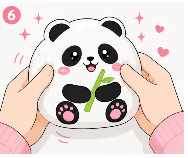Sevimli Mochi Panda Paper Squishy Yapımı - 6. Adım: Mikro Hava Deliği Aç & Mochi Gibi Sık! 🎉 Kağıt Sukuşi Yapım Aşaması