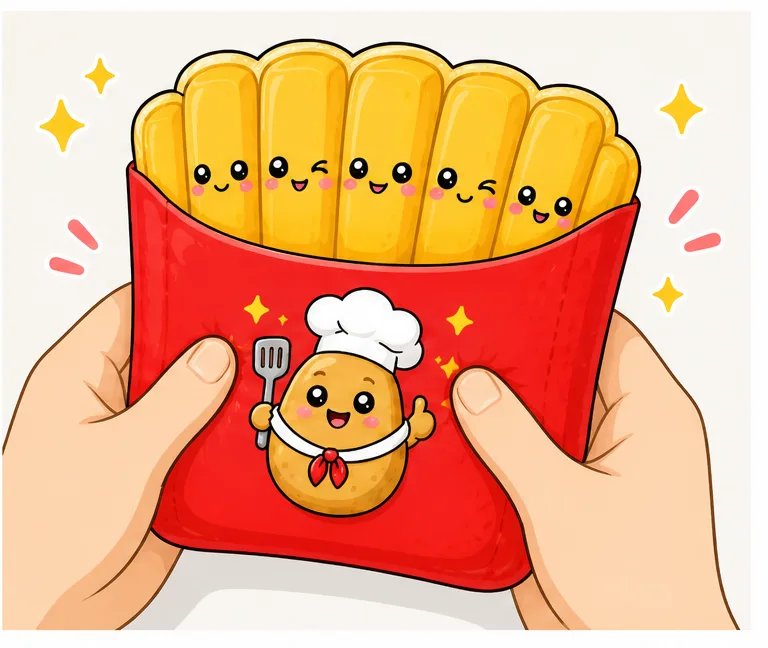 Çıtır Kawaii Patates Kızartması Kutusu Paper Squishy Yapımı - 6. Adım: Tabana Mikro Delik Aç & Çıtırdatarak Sık! 🎉 Kağıt Sukuşi Yapım Aşaması